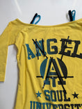 Load image into Gallery viewer, 00's Angel sequin detail off shoulder top • Size S

