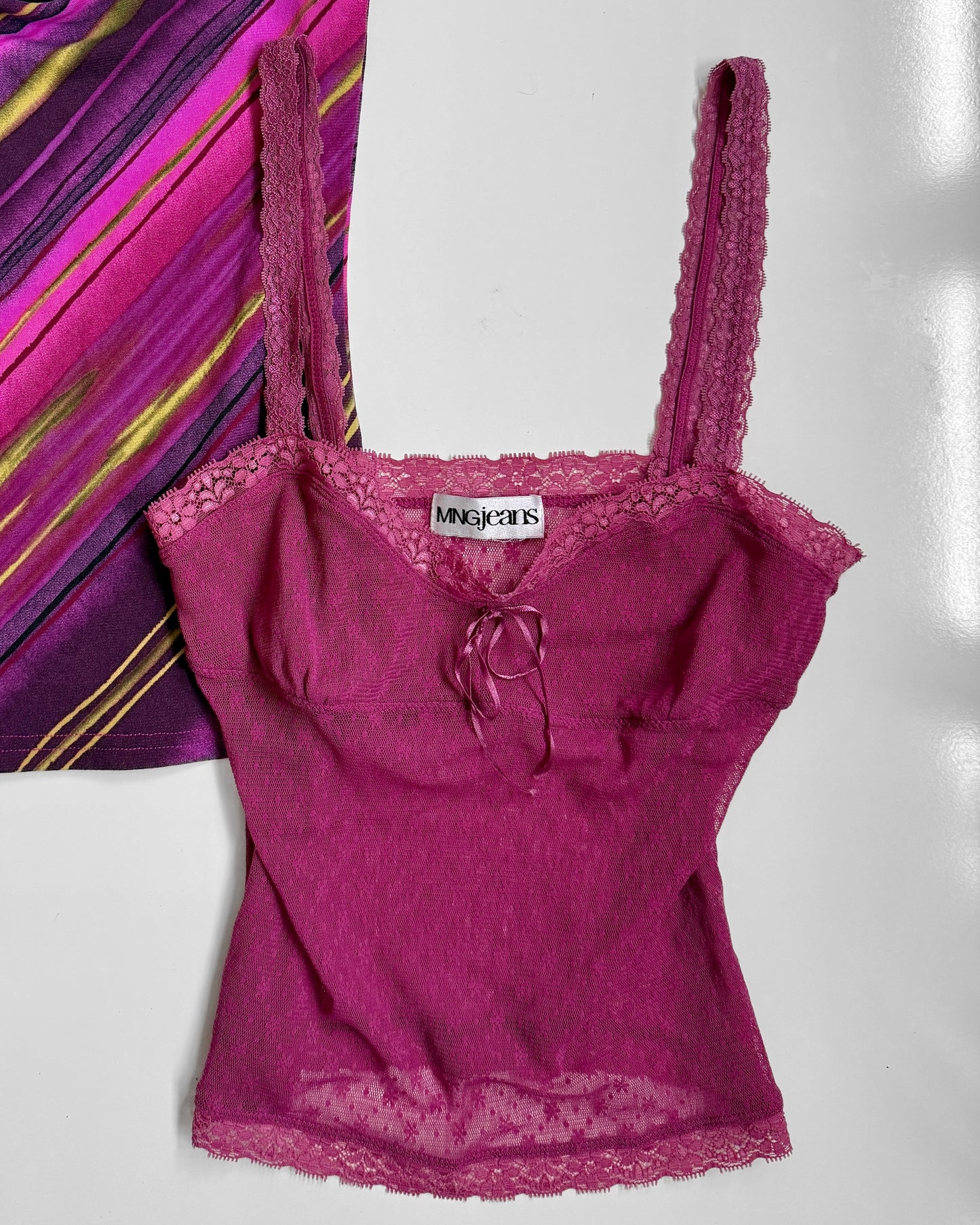 00's Mango mesh lace cami • Size S
