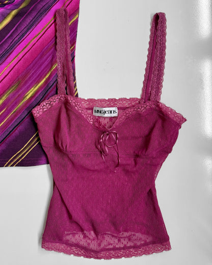 00's Mango mesh lace cami • Size S