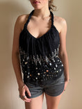 Load image into Gallery viewer, 00's Morgan silk sequin backless halter• Size S-M
