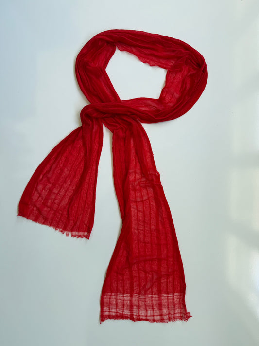00's Red sheer scarf