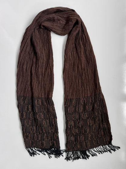 00s Wool blend brown scarf