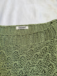 Load image into Gallery viewer, 00's khaki crochet off shoulder knit
