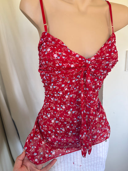 00's Floral sheer cami • Size S/M