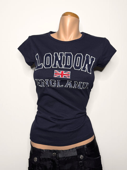00's London baby tee *Navy • Size S/M