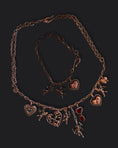 Load image into Gallery viewer, 00's Miss Sixty rose gold cherub charm necklace bracelet set
