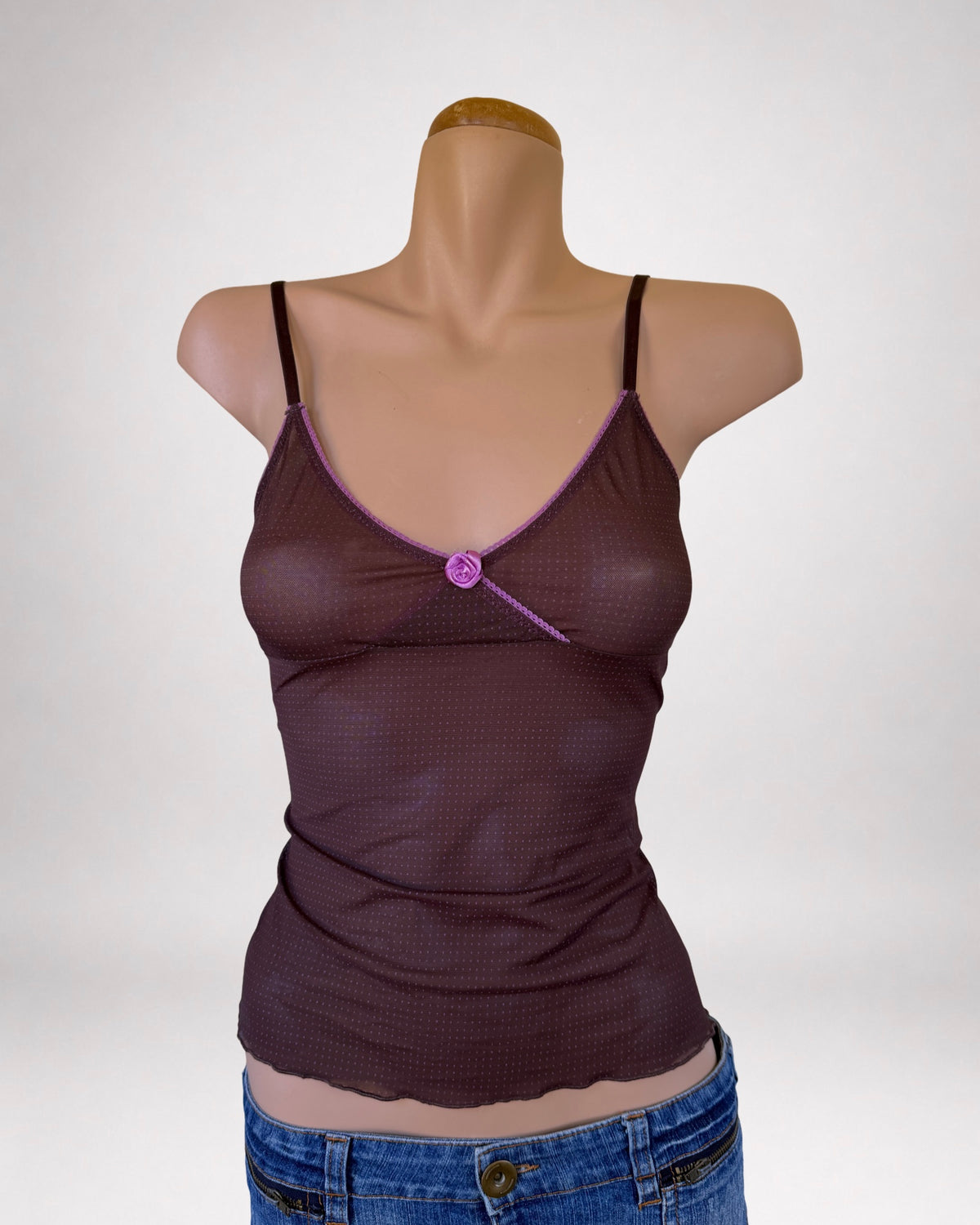 00s Polka dot mesh cami • Size S
