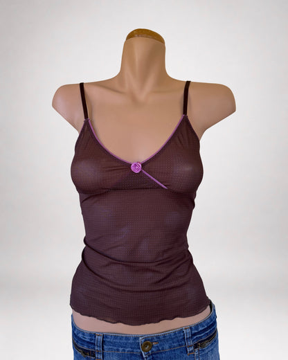 00s Polka dot mesh cami • Size S