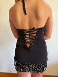 Load image into Gallery viewer, 00’s lace up back sequin mini dress • Size S
