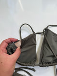 Load image into Gallery viewer, 00's Khaki embroidered bikini set • Size S
