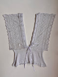 Load image into Gallery viewer, 00's Shimmer Deep V knit top w ribbon • Size S
