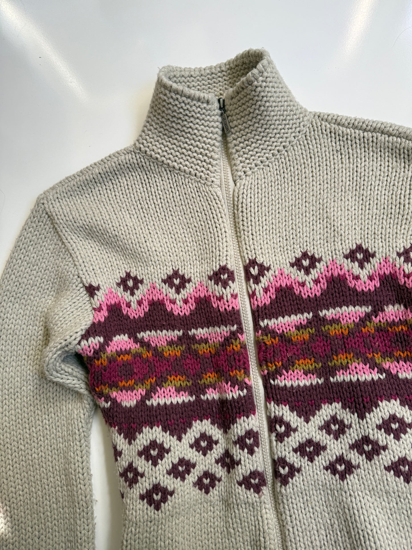 00's Wool blend knit zip up • Size S