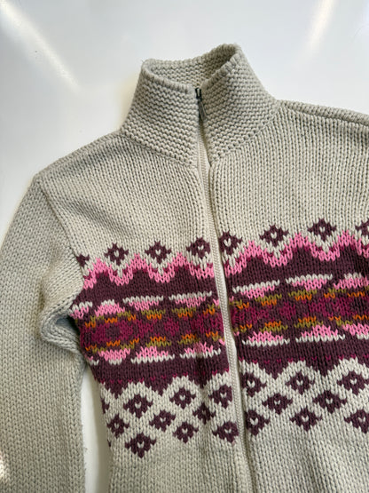 00's Wool blend knit zip up • Size S