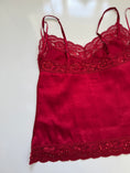 Load image into Gallery viewer, 00's River Island structured lace trim satin cami w sequins • Size S
