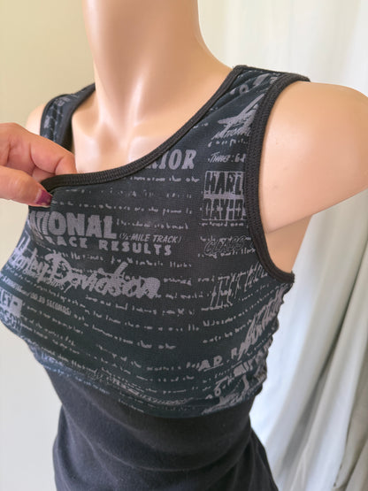 USA 00's Harley Davidson mesh overlay tank • Size L
