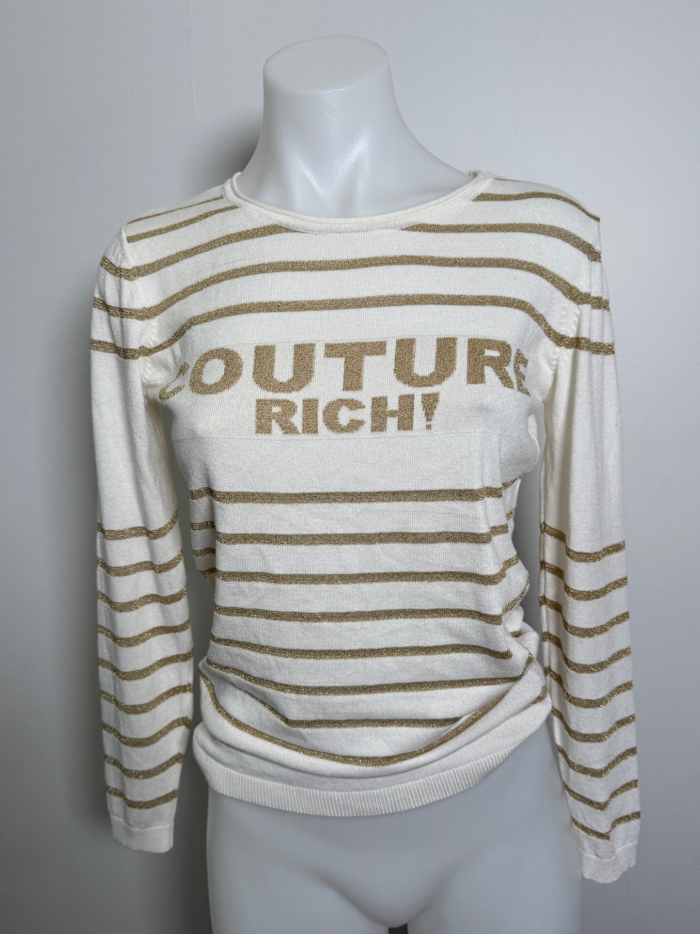 Italian 00's Couture Rich striped knit • Size XS