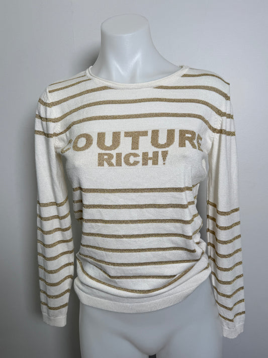 Italian 00's Couture Rich striped knit • Size XS