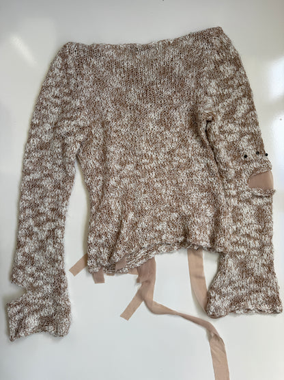 00's Unique distressed knit • Size S