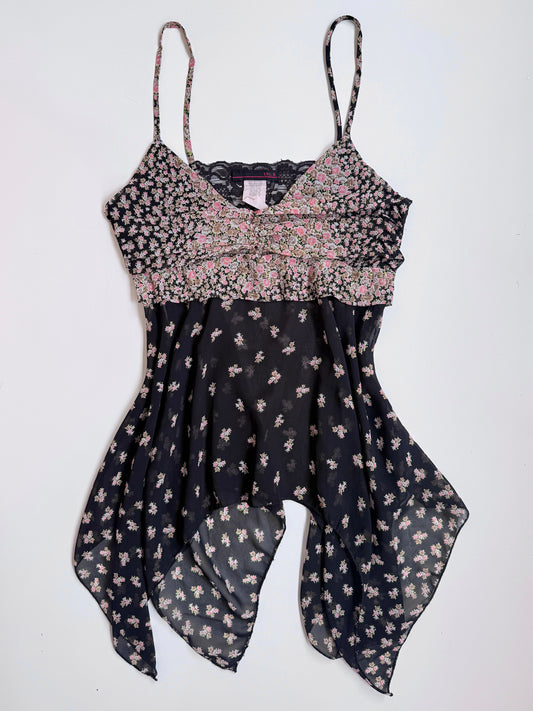 USA 00's sheer fairy cami w lace detail • Size S