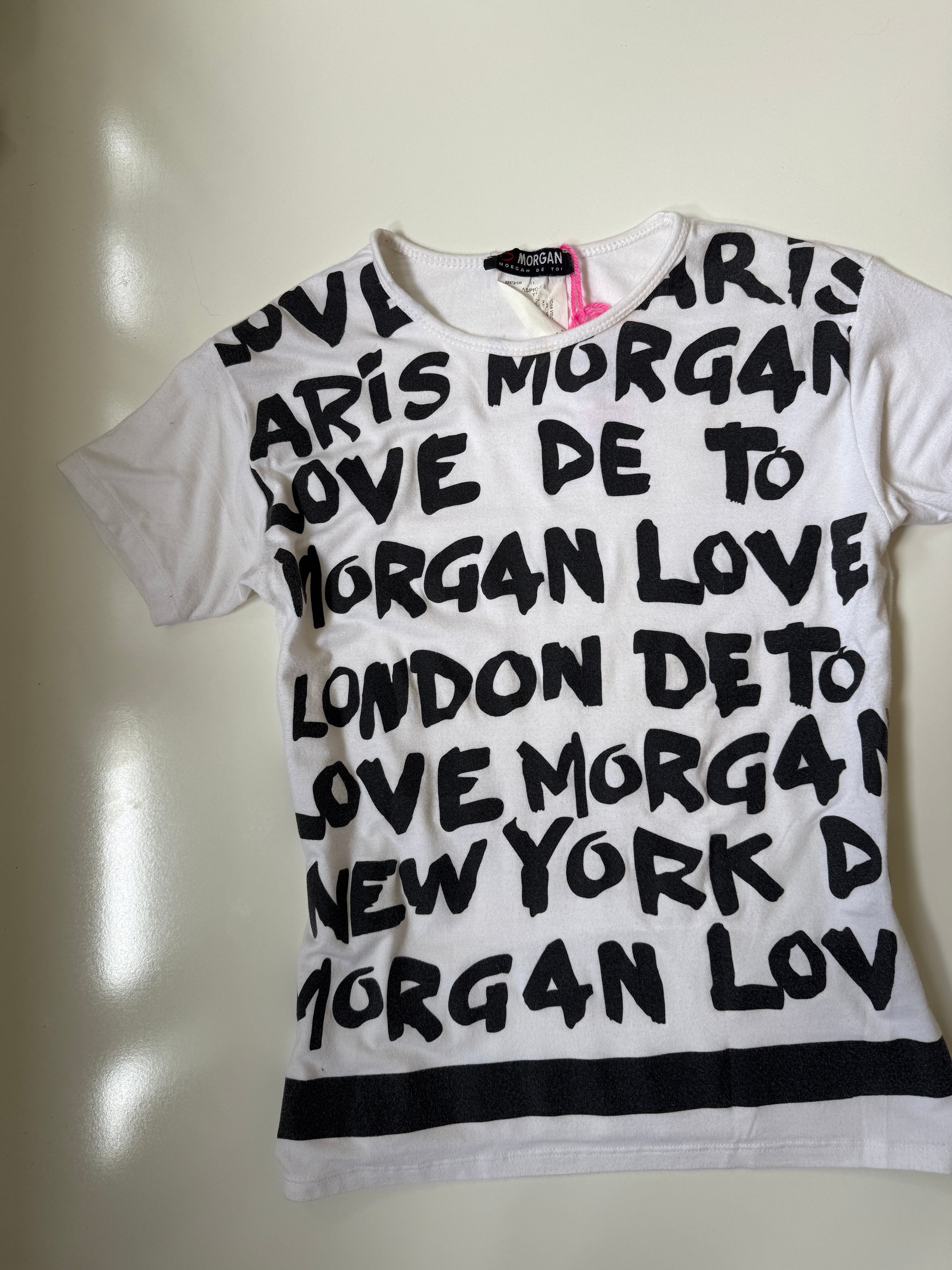 00's Morgan print baby tee • Size S
