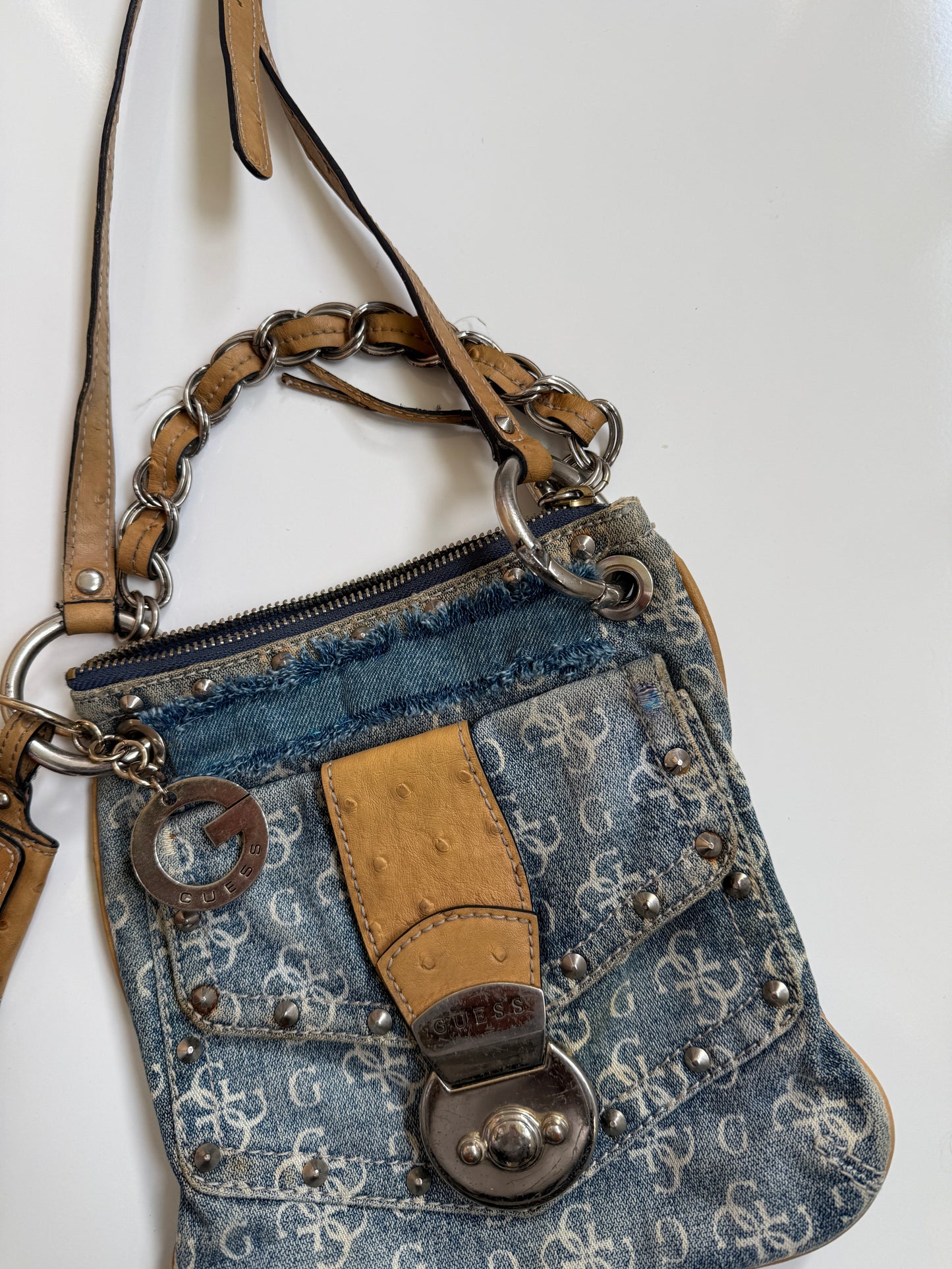 00's Guess denim crossbody
