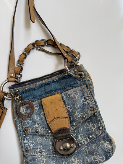 00's Guess denim crossbody