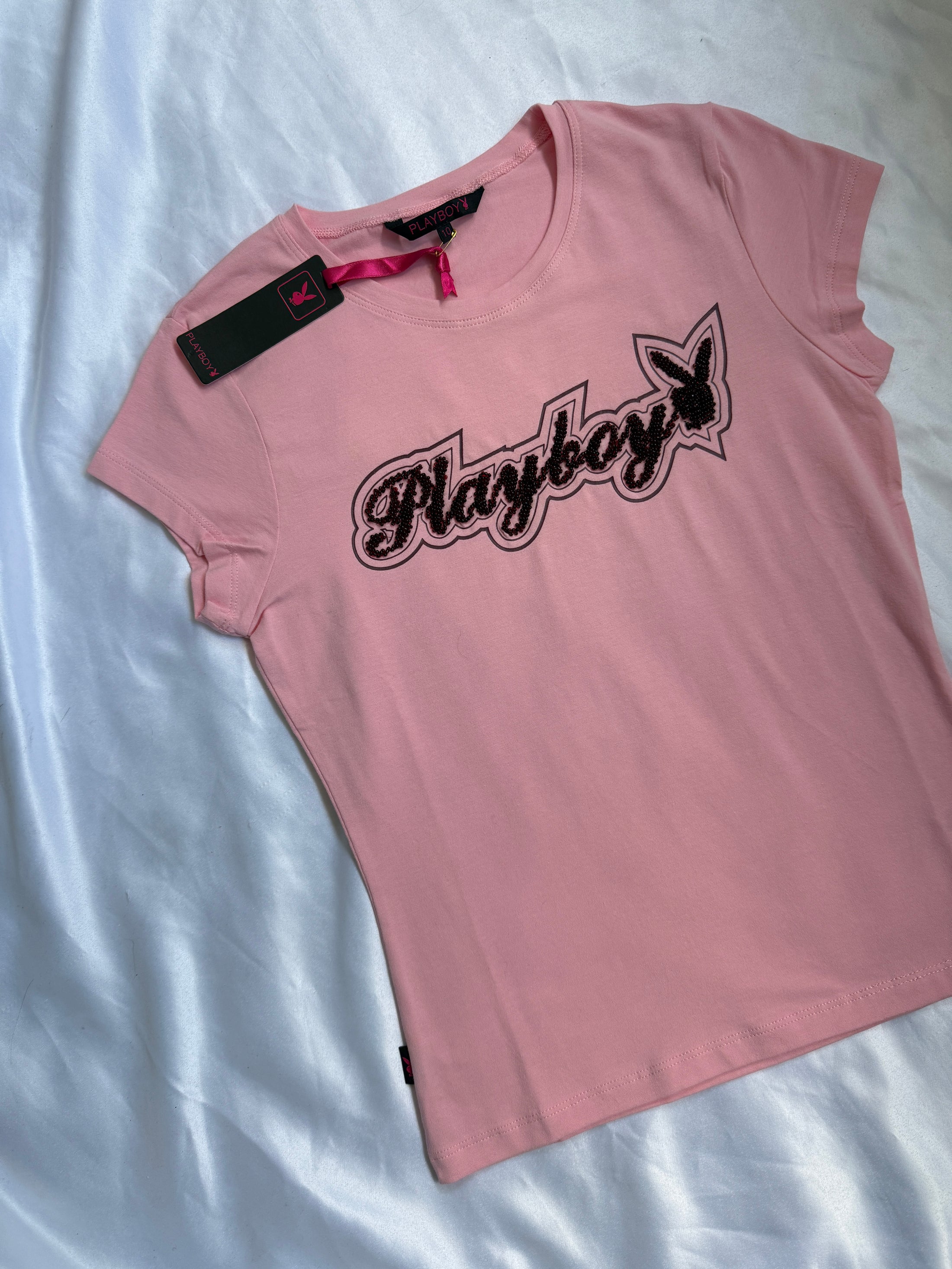 Deadstock 00's Playboy beaded baby tee