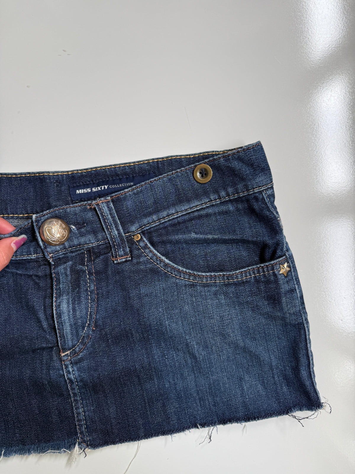 00's Miss Sixty denim micro mini • Size S