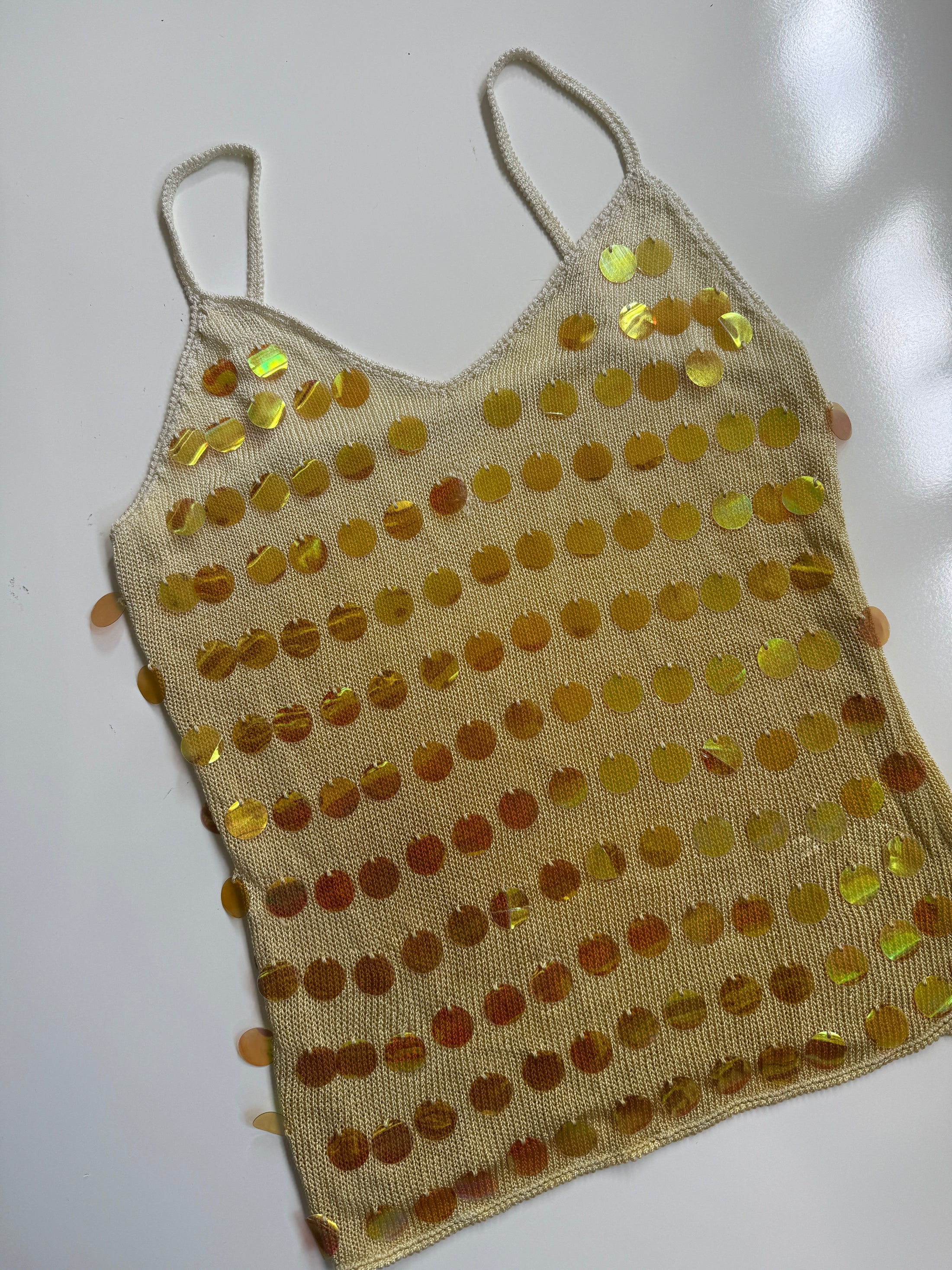 00's Knit sequin cami • Size S