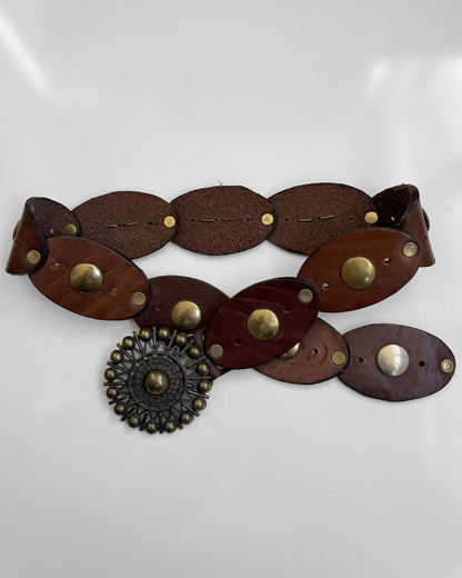 Vintage Genuine leather boho belt