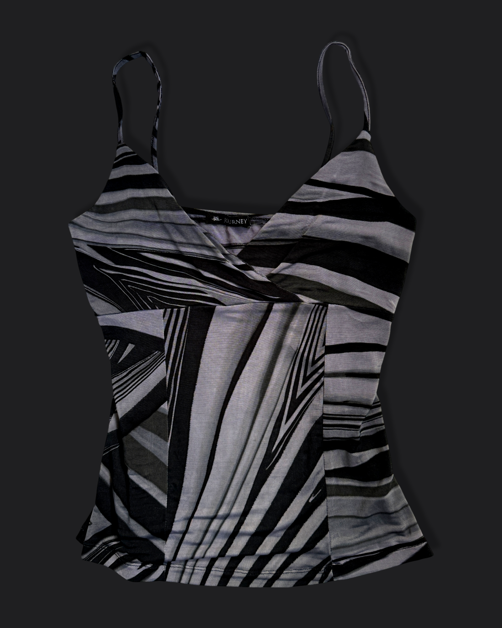 00's Journey slinky pattern cami