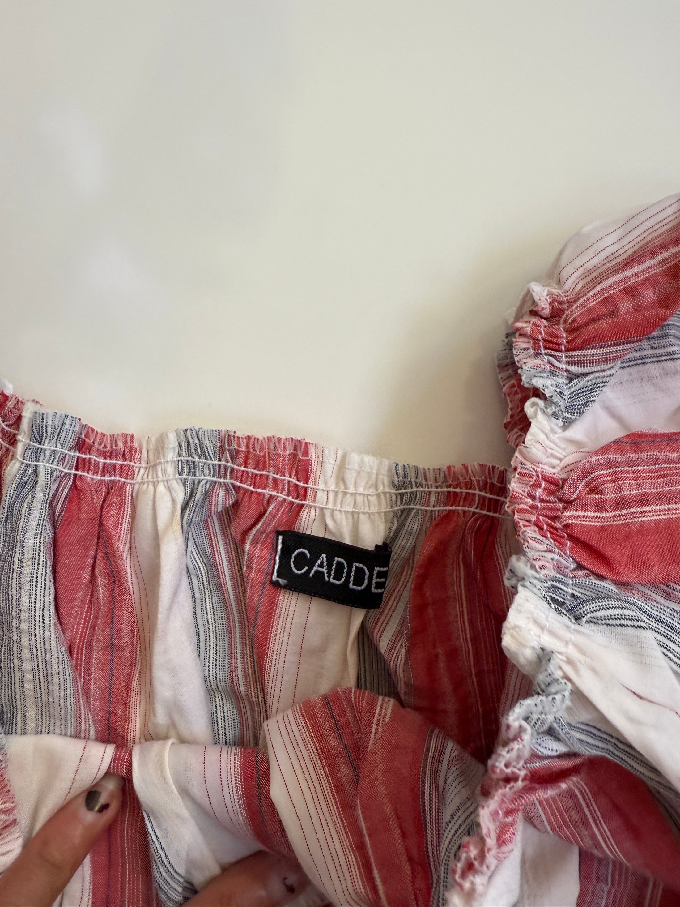 00's Cotton ruched top • Size S/M