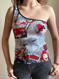 Load image into Gallery viewer, Aus 00's comic print one shoulder • Size S
