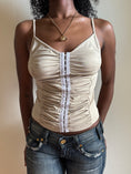 Load image into Gallery viewer, 00's Note hook eye cami top • Size S
