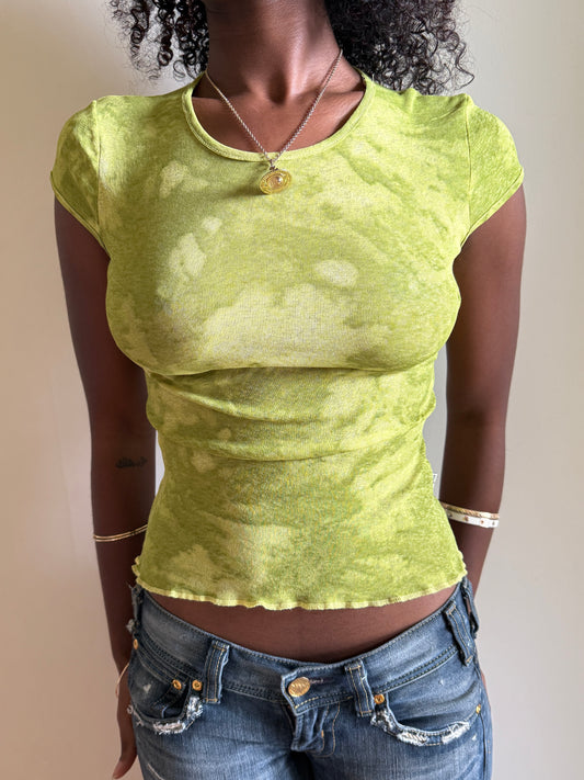 00's Tiedye mesh baby tee • Size S