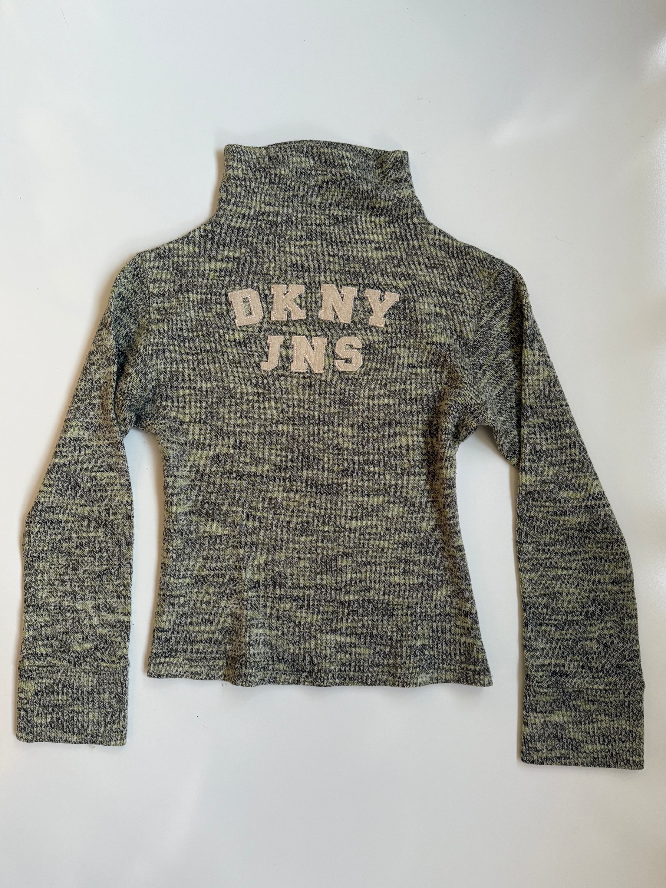 00's DKNY speckled spell out knit • Size S-M
