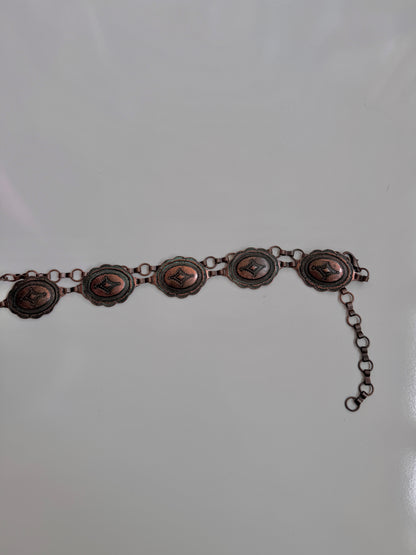 Antique bronze metal chain belt • Size 6-12