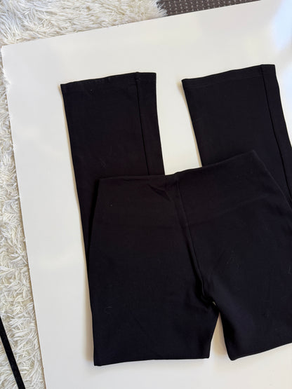 90s Morgan nylon trousers w metal plaque detail • Size 8