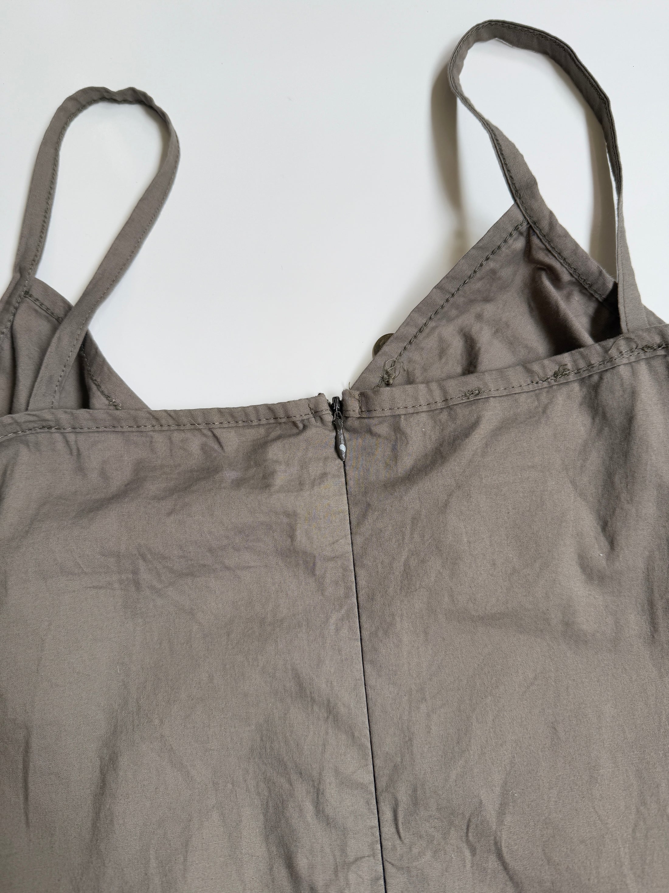 Italian 00's Khaki coin detail asym cami  • Size S