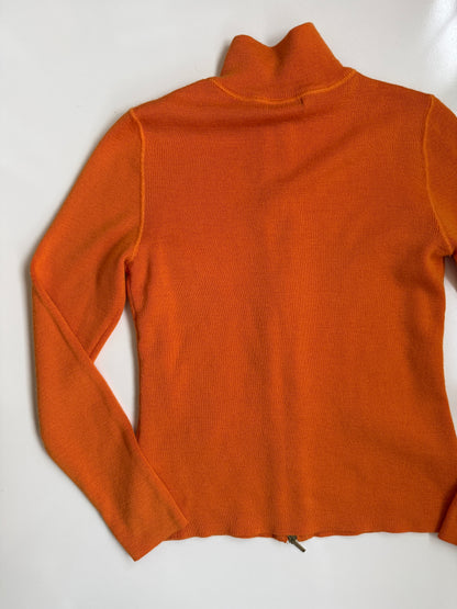 00's Wool blend zipper cardigan • Size S/M