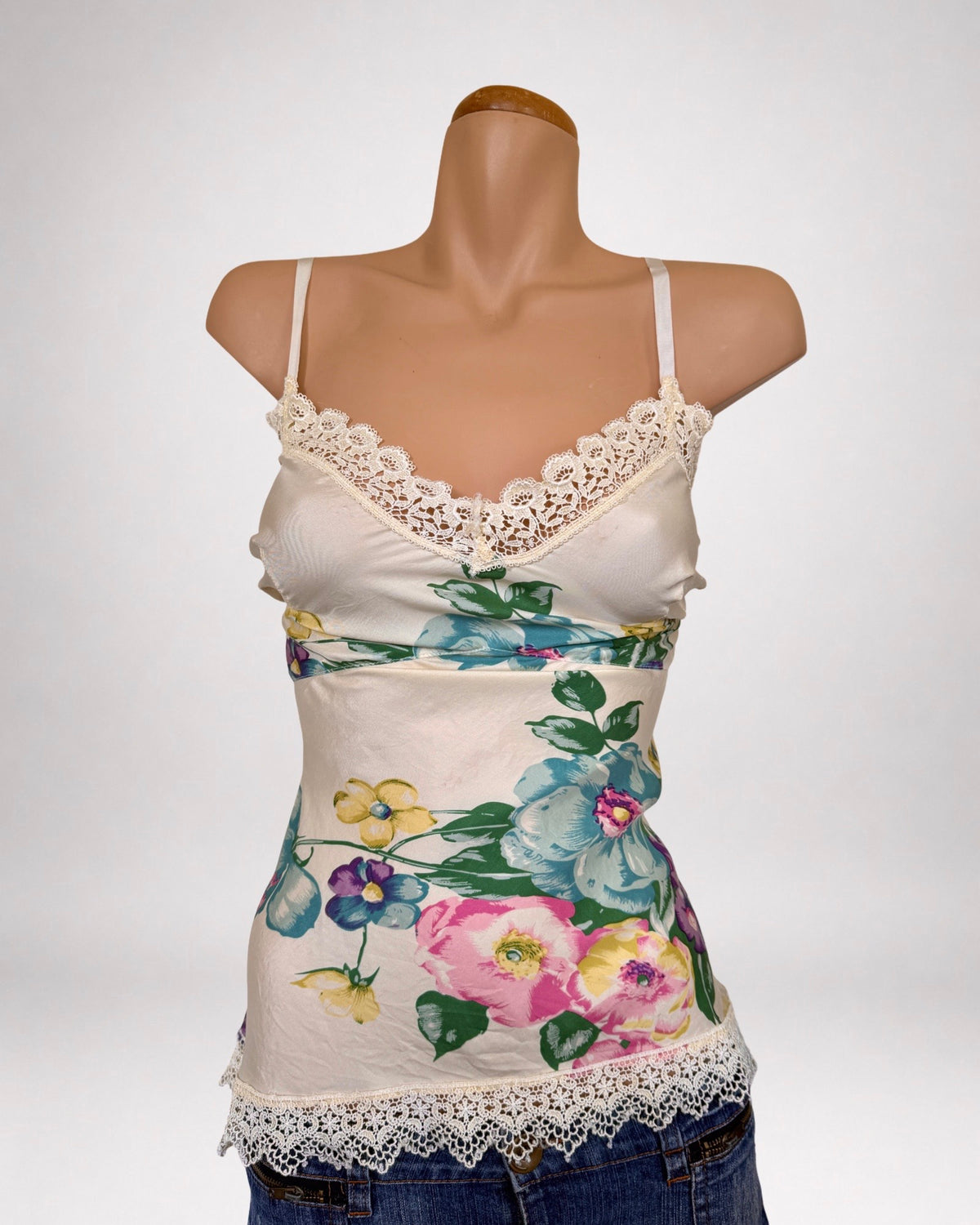 NZ Vintage Butter Yellow silk fairy cami • Size L
