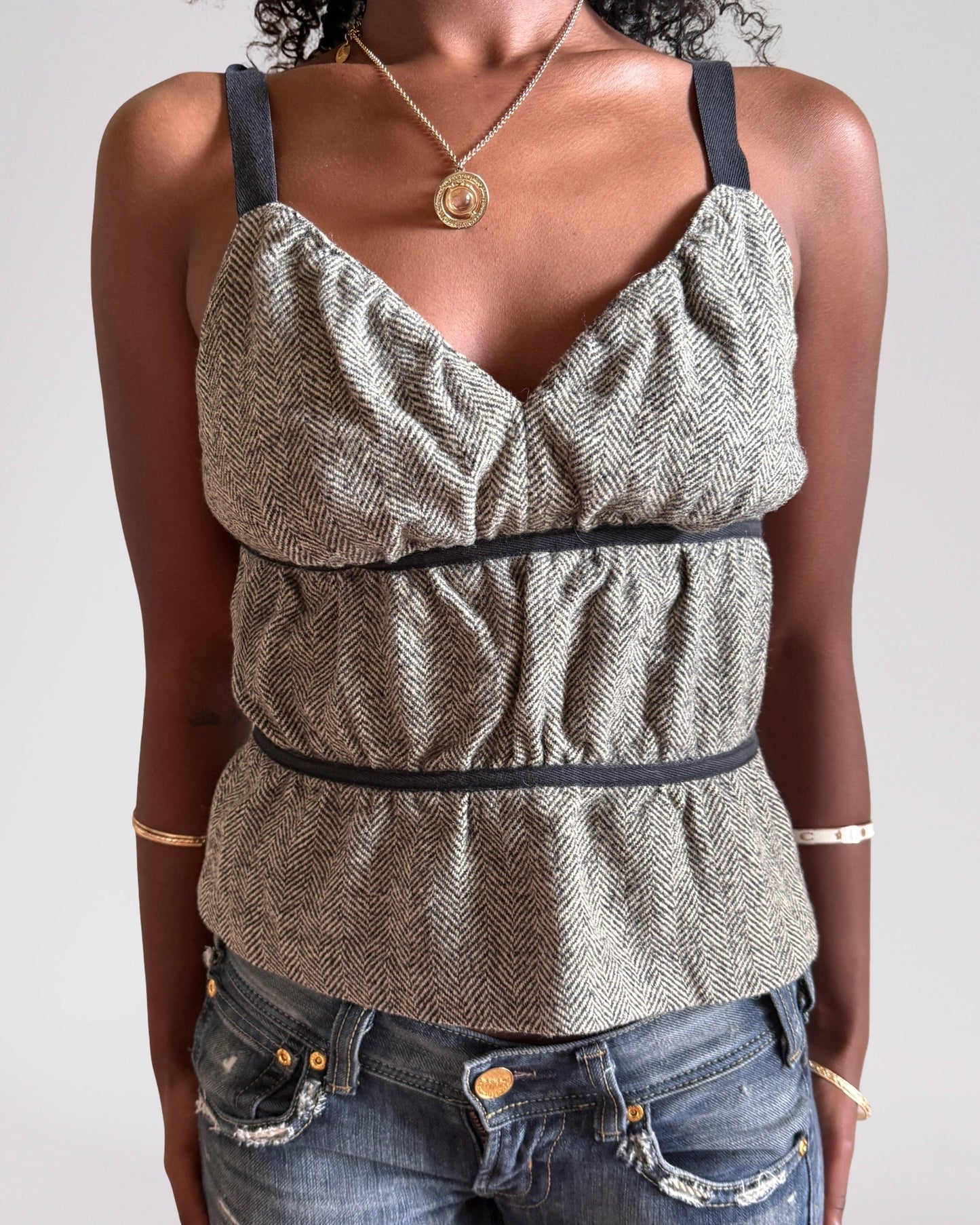 French Tsunoda Paris 00's wool tiered cami • Size S