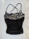 Load image into Gallery viewer, 00's Xanaka mesh sequin cross back cami • Size M
