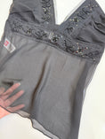 Load image into Gallery viewer, 00's Mango sheer silk beaded halter *Black • Size M
