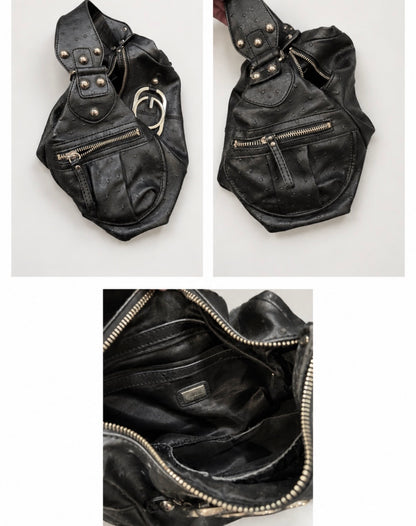 00’s Guess Faux ostrich shoulder bag