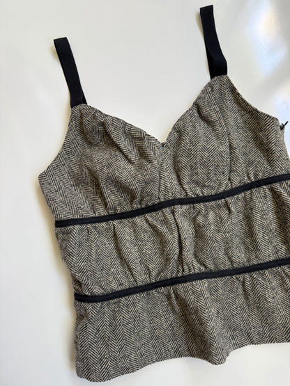 French Tsunoda Paris 00's wool tiered cami • Size S