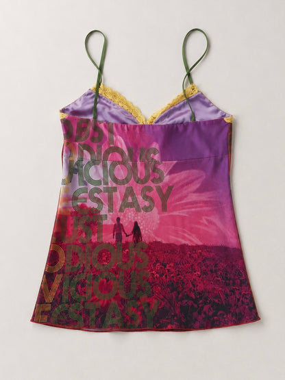 *RARE* 00's Miss Sixty slinky cami w lace trim • Size S