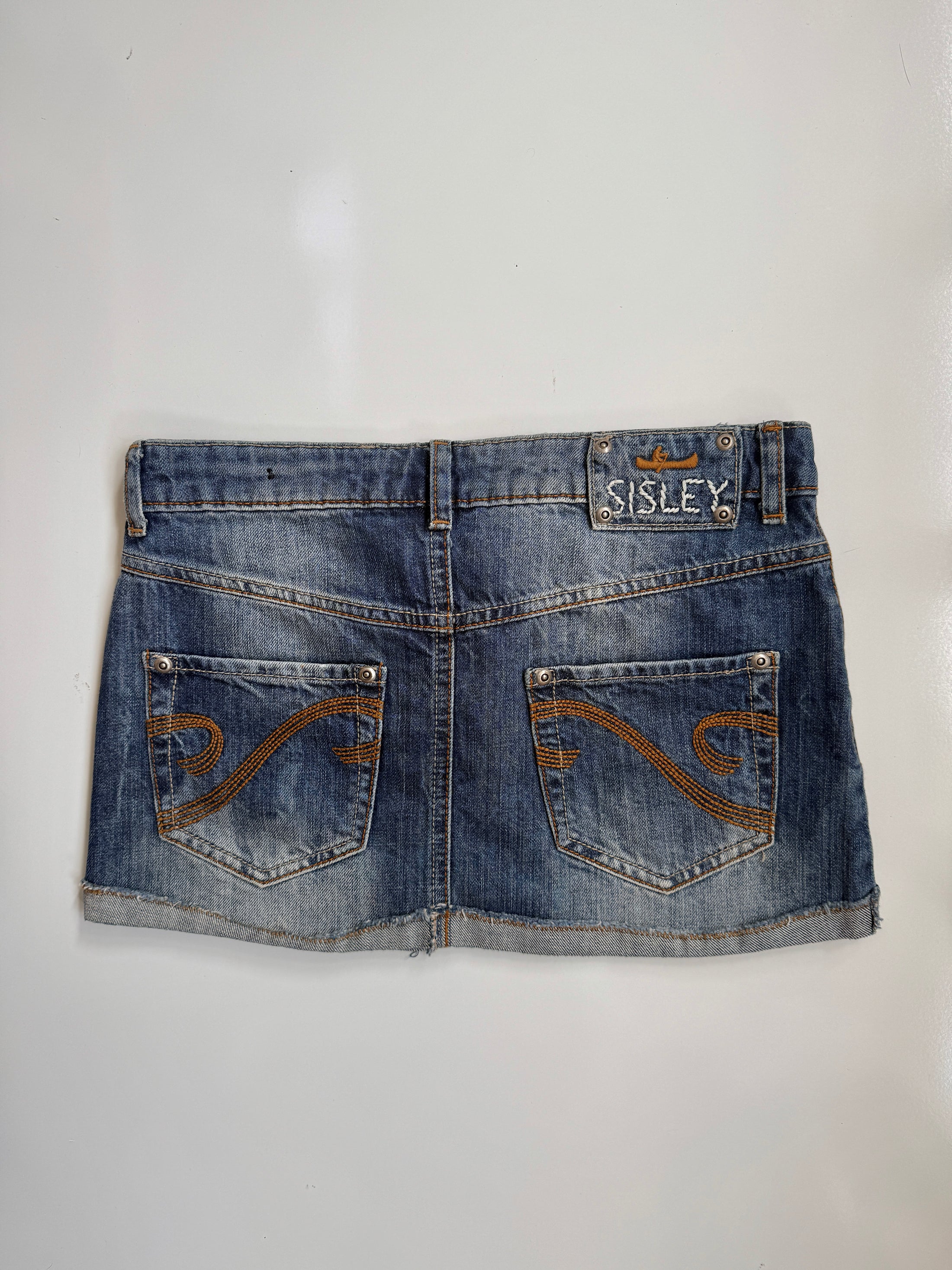 00's Sisley denim mini • Size 4-6