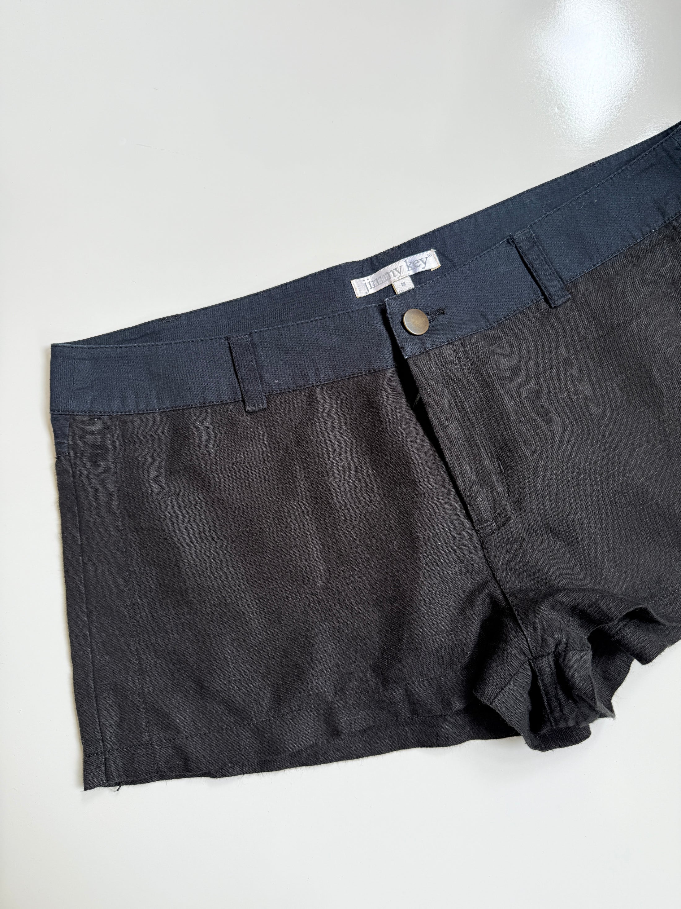 00's Linen micro shorts • Size 10-12