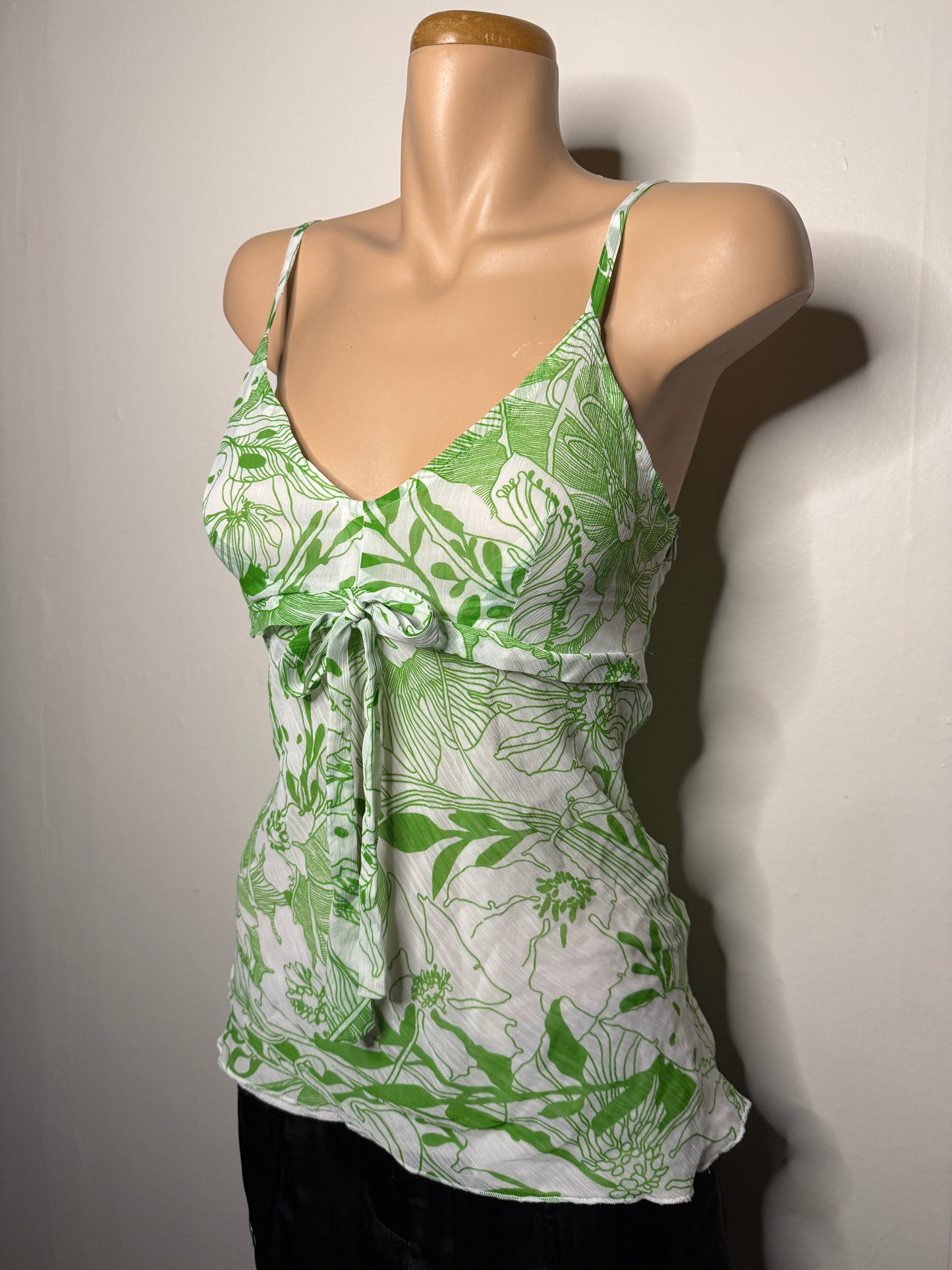 00's Tita sheer green cami • Size 10